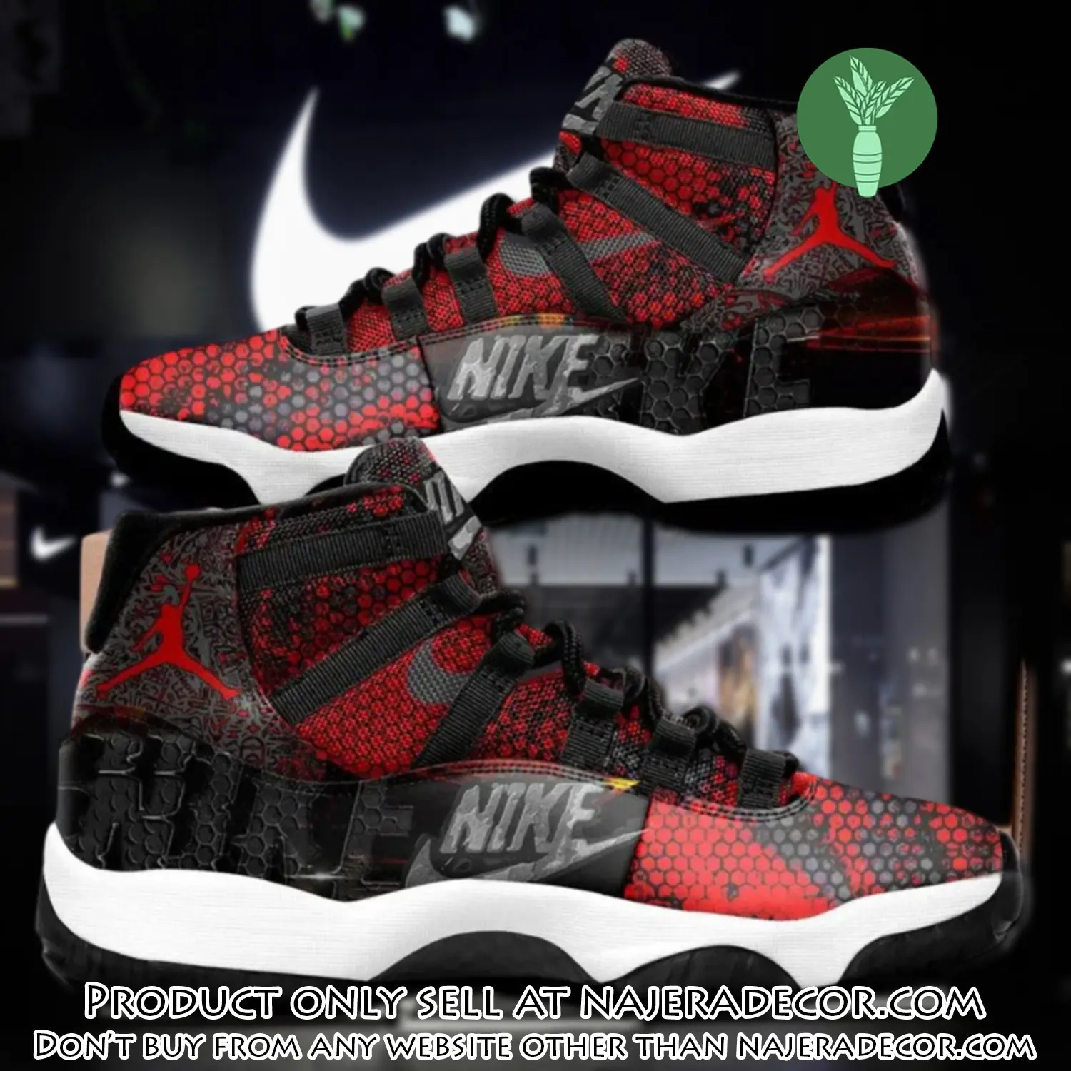 Nike red air jordan 11 sneakers shoes hot  for men women njr1608806